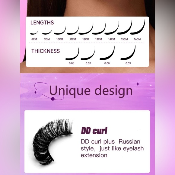 Brand New Set of 7 Fake Eyelashes | 16mm - Picture 3 of 6